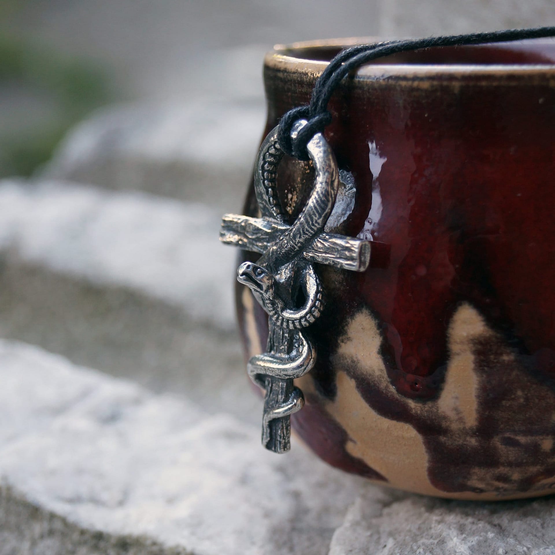 Ankh. Egyptian symbol. Silver pendant. Ultima