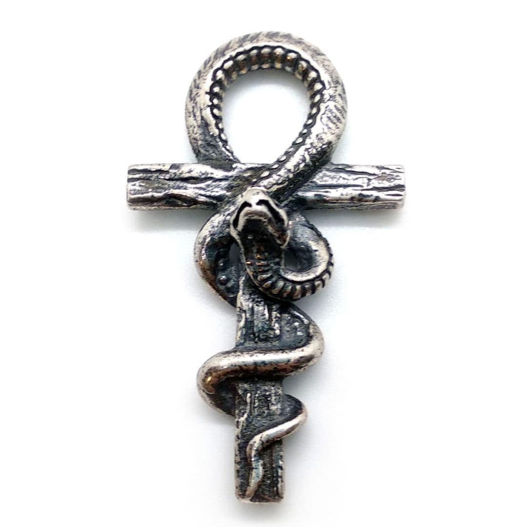 Ankh. Egyptian symbol. Silver pendant. Ultima