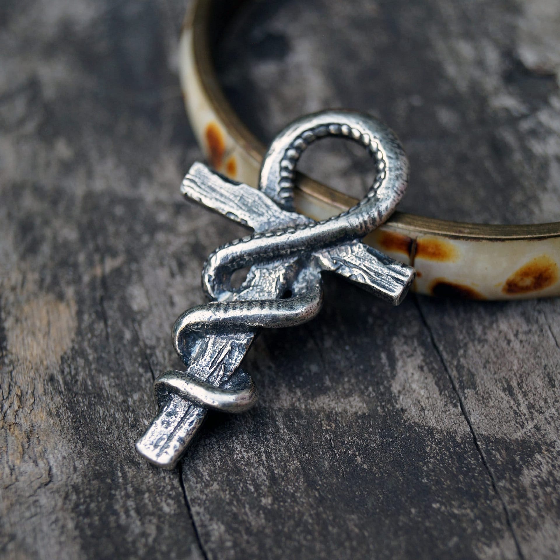 Ankh. Egyptian symbol. Silver pendant. Ultima